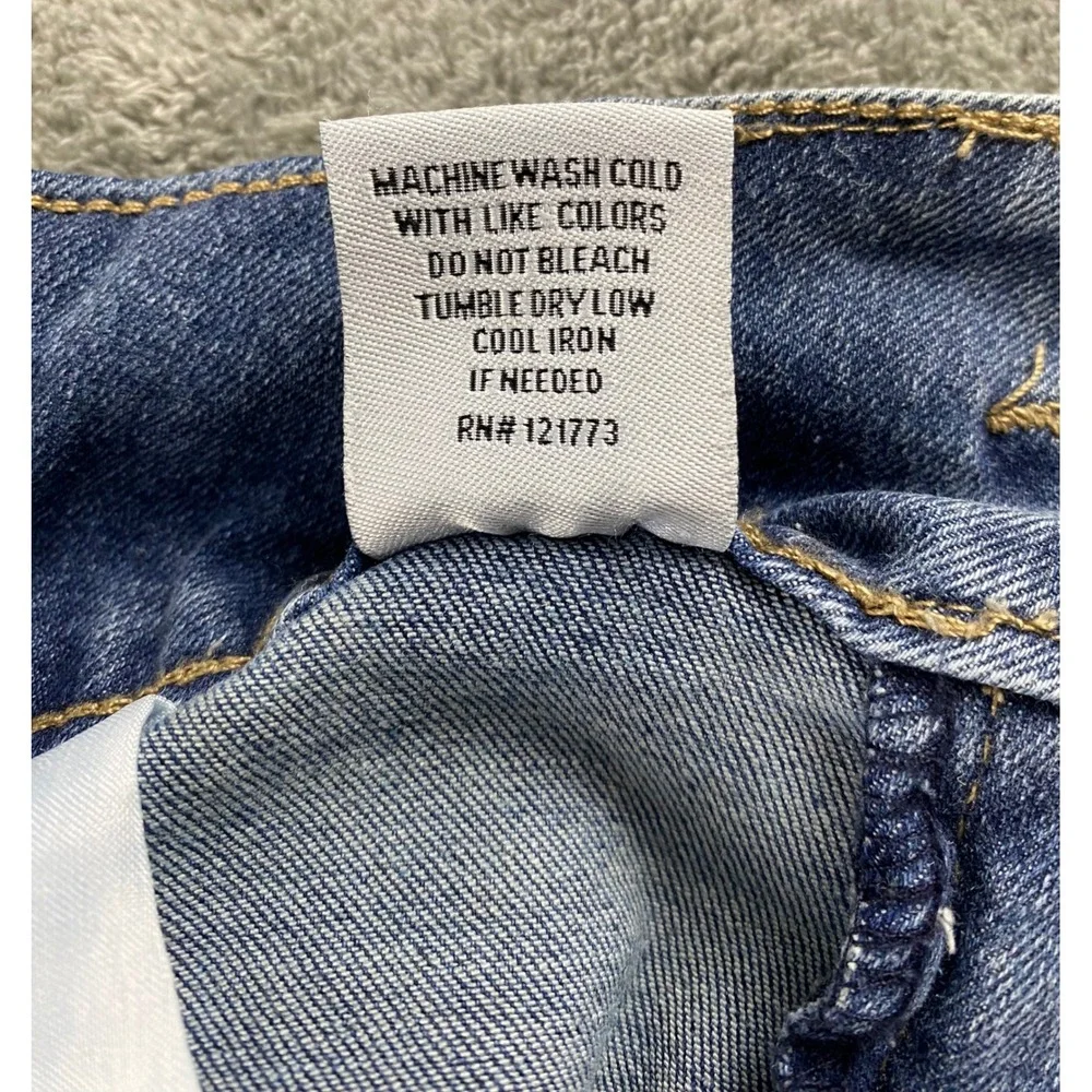 Gogo Jeans Womens Flare Denim Medium Wash Seam Front Bell Bottom Size 5/27 28506